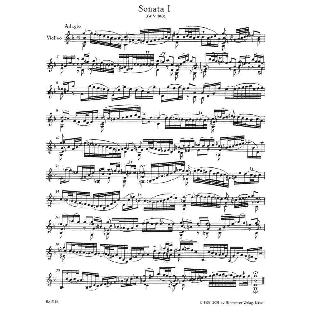 Bach J S 6 Sonatas And Partitas Bwv 1001 1006 For