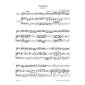 bach j s concerto no 2 in e major bwv 1042 for violin and piano bach violin concerto in e major sheet music