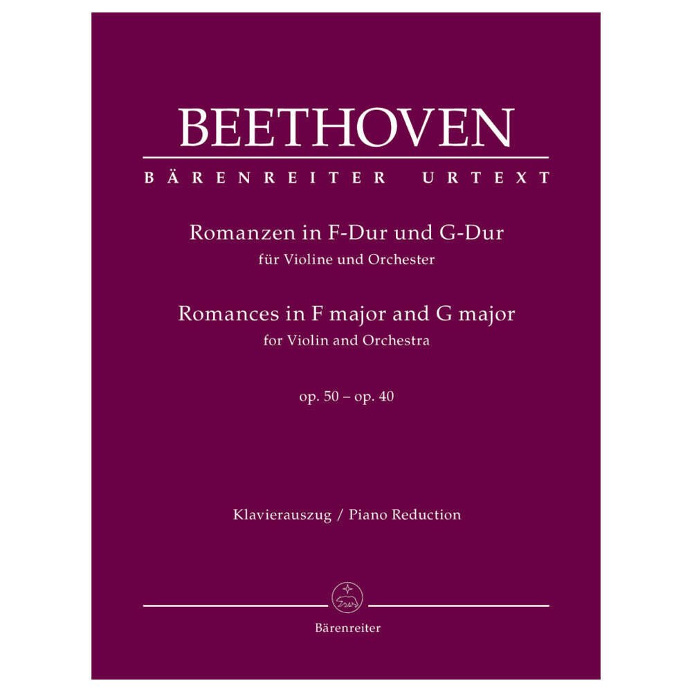Beethoven L V Romances In F Major And G Major For Violin And Orchestra Op 50 40 By Barenreiter Evergreen Workshop