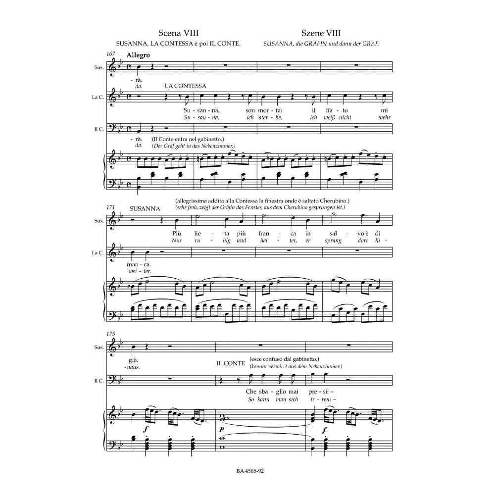 Mozart W A The Marriage Of Figaro K 492 Vocal Score Evergreen Workshop