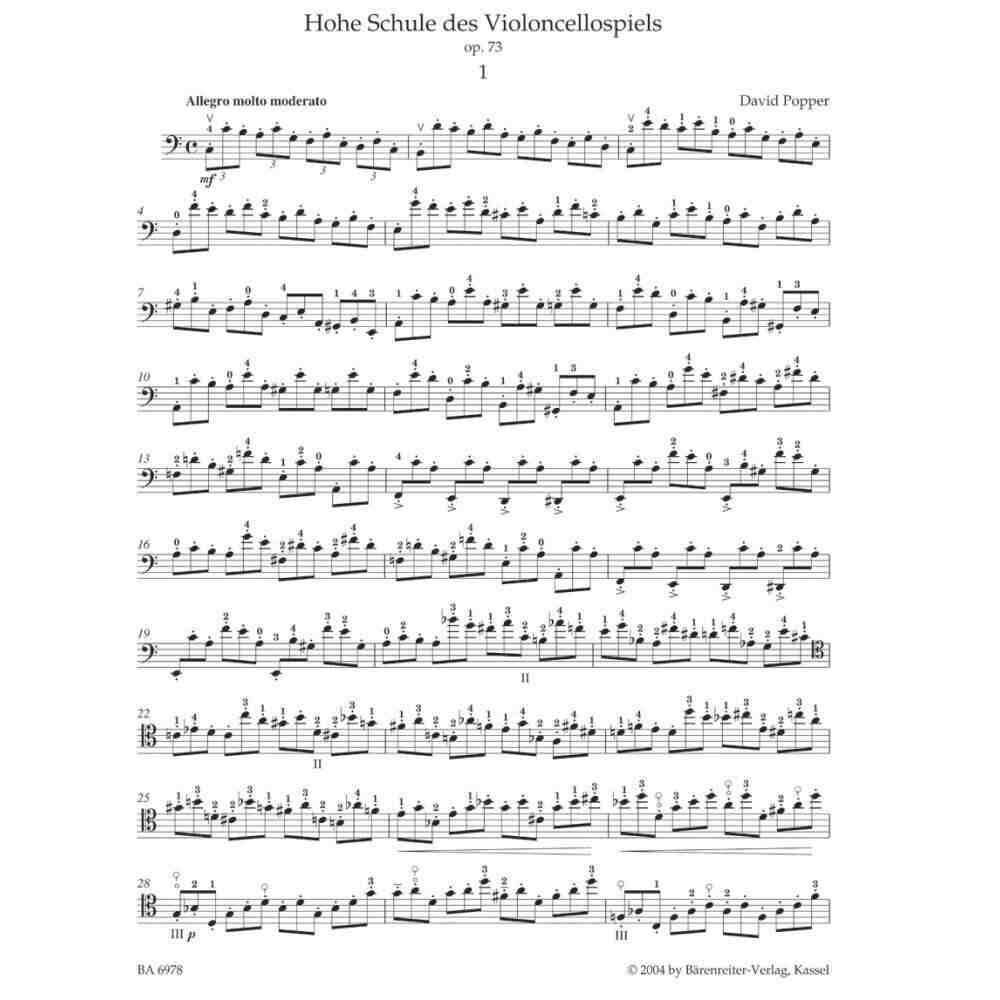 Indflydelse udsagnsord Forvirret Popper, David – High School of Cello Playing Op. 73. Published by  Barenreiter. – Evergreen Workshop