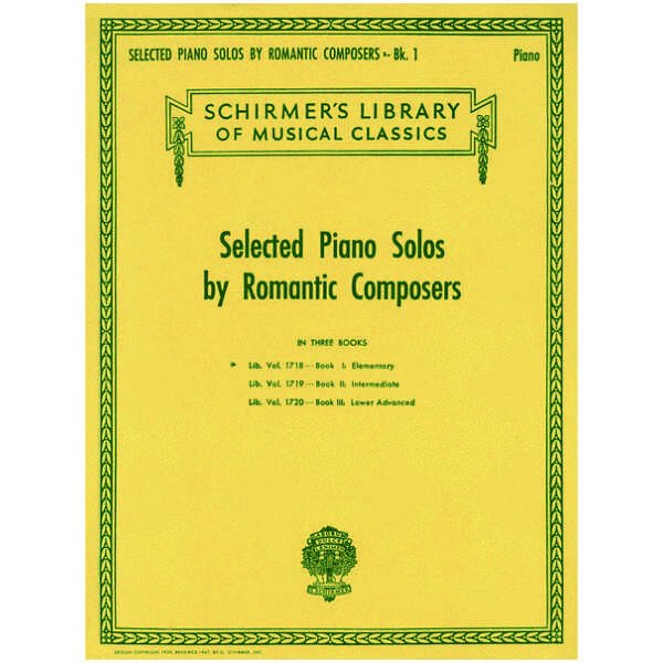 Selected Piano Solos By Romantic Composers Volume 1 Elementary Easy Piano Solo - 