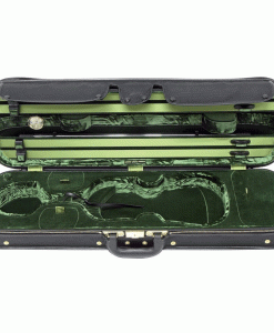 GEWA 4/4 Jaeger Prestige Oblong Violin Case - Carbon-Optic Black/Green
