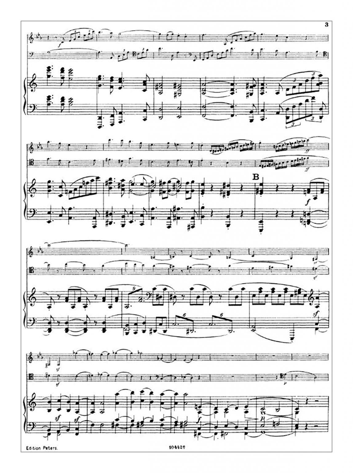 Brahms, Johannes Trio in A Minor, Op. 114 for Violin, Cello