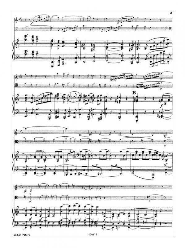 Brahms, Johannes Trio in A Minor, Op. 114 for Violin, Cello